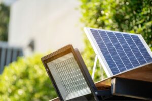 solar panel on a building